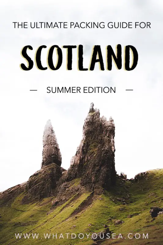 Are you thinking about what to wear in Scotland in June, July, or August? With this super detailed and practical Scotland packing list, you’re going to have the perfect items for a successful trip! Not even a little bit of classic Scottish rain is going to put a damper on your trip! #whattowearinscotland #scotlandpackinglist