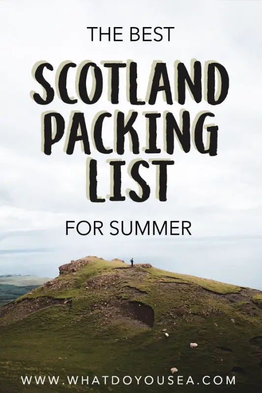 Are you thinking about what to wear in Scotland in June, July, or August? With this super detailed and practical Scotland packing list, you’re going to have the perfect items for a successful trip! Not even a little bit of classic Scottish rain is going to put a damper on your trip! #whattowearinscotland #scotlandpackinglist