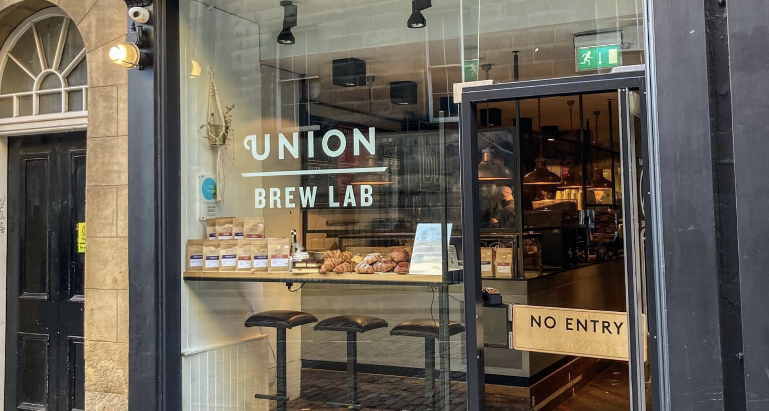 storefront of Brew Lab edinburgh, one of the spots with best coffee edinburgh