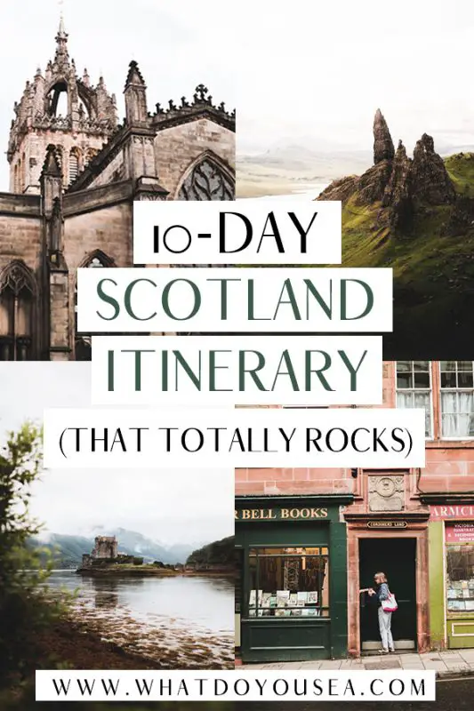 Looking for the ultimate Scotland itinerary for 10 days? This epic road trip begins in Edinburgh and ventures out into the magical beauty of the Scottish Highlands and thoroughly explores the city. It’s the perfect itinerary for first-time visitors to Scotland since you get a taste of the highlights in just under two weeks! #scotlanditinerary #scotlandtravel