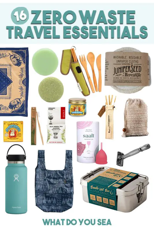 Zero waste travel, zero waste travel kit, zero waste travel tips, plastic free travel, travel plastic free, waste free travel, eco friendly travel, responsible travel, sustainable travel, reusable water bottle, plastic bags, going zero waste, reducing waste, shampoo bars, menstrual cup, bamboo toothbrush, water bottles, travel, waste, reusable grocery bags, sustainable, package free, reusable