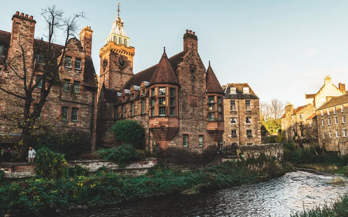 a centuries old bucolic village formed along a lush stream