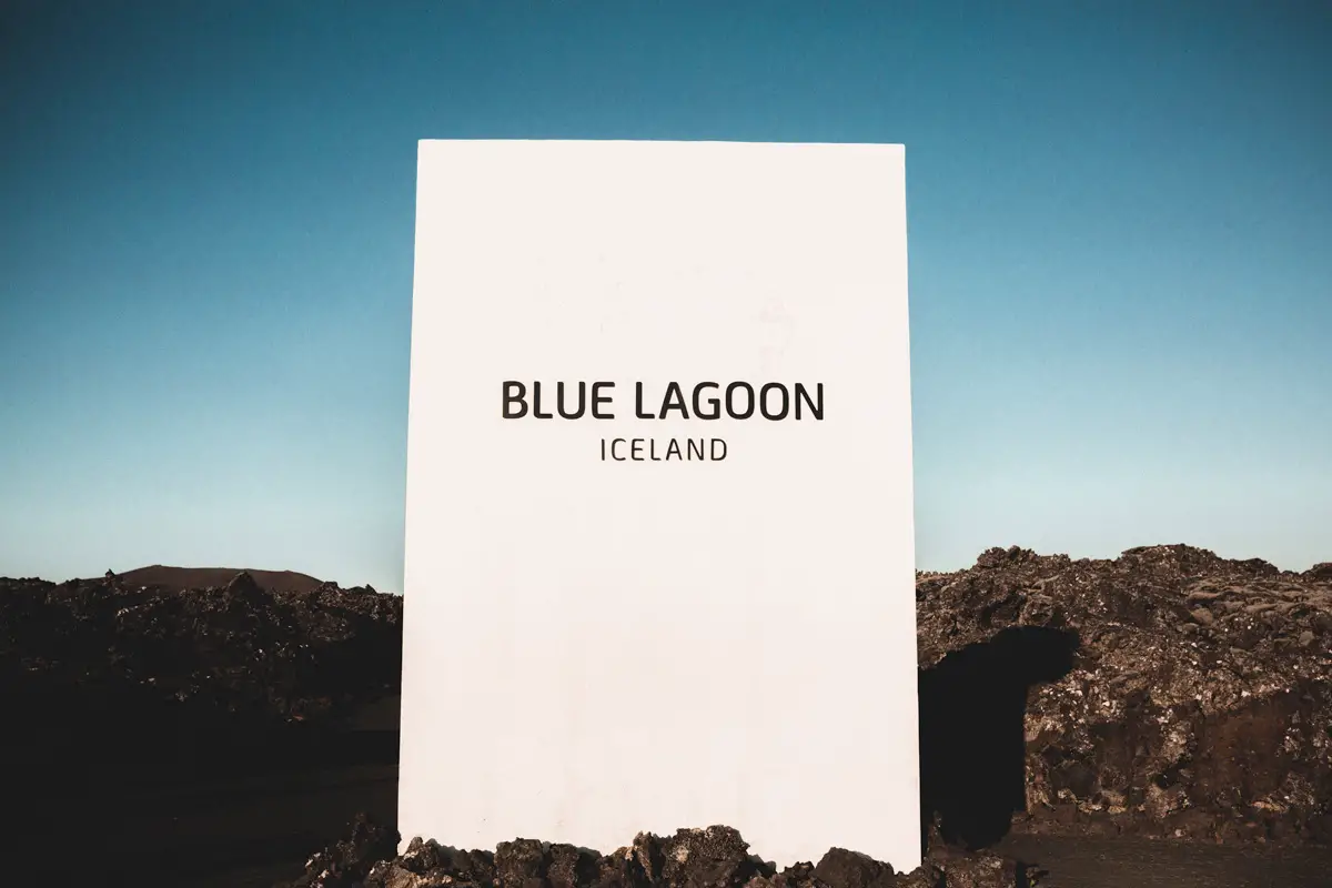 a photo of the entrance to the blue lagoon