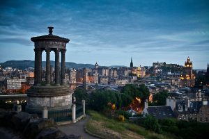 The top of Calton Hill overlooking Edinburgh in the wintertime, one of the best times to visit Scotland.