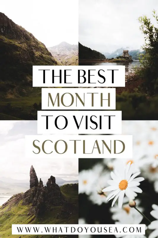 Do you want the most bang for your buck on your trip to Scotland? Do you want moody weather? Sunny weather? Spooky weather? Winter weather? Any weather? In this month-to-month weather breakdown, it covers the best month to travel to Scotland no matter your weather choice as well as when to go to avoid midges, visit the highlands, and more! #visitscotland #scotland