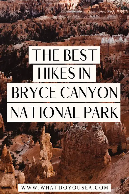 If you’re embarking on an epic road trip through Utah’s National Parks, the Bryce Canyon hikes are trails that you DO NOT want to miss! From the towering hoodoos, to the secluded backcountry hiking trails, I am taking you through the BEST hikes in Bryce Canyon National Park! #brycecanyonhikes #brycecanyonnationalpark