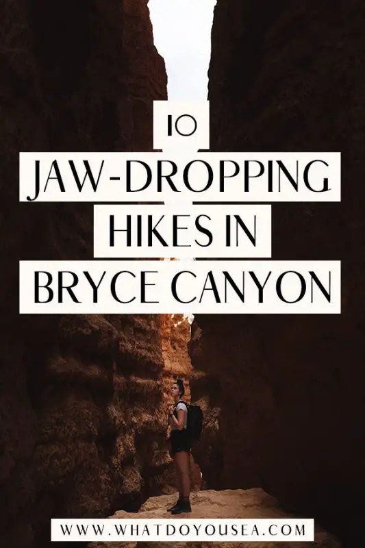 If you’re embarking on an epic road trip through Utah’s National Parks, the Bryce Canyon hikes are trails that you DO NOT want to miss! From the towering hoodoos, to the secluded backcountry hiking trails, I am taking you through the BEST hikes in Bryce Canyon National Park! #brycecanyonhikes #brycecanyonnationalpark