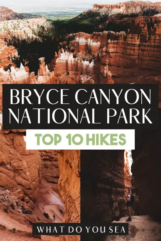 best day hikes in bryce canyon pin