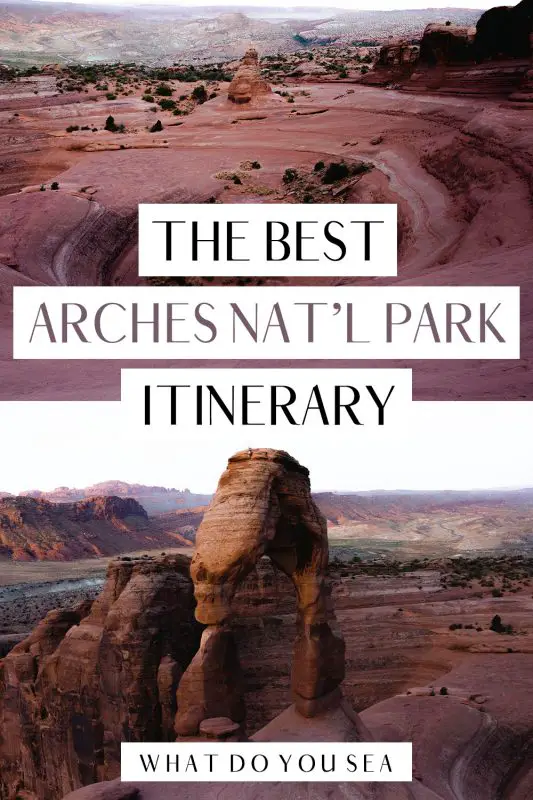 arches national park itinerary 3 days - pinterest image