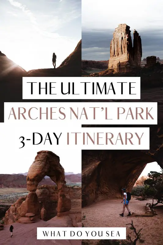 arches national park itinerary 3 days - pinterest image