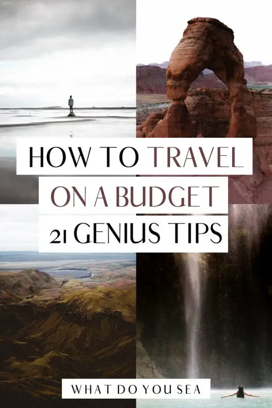 Dream of seeing destinations like Paris, New York, Japan, London, and Greece, but you don’t want to drop a ton of coin to do it? These 21 GENIUS budget travel tips are here to help you see more of the world on a low budget without compromising your experience. Budget travel is more accessible now than any other point in time, let’s take advantage of it using these hacks! Use these tips for saving money while traveling and get to exploring! #budgettravel #traveltips