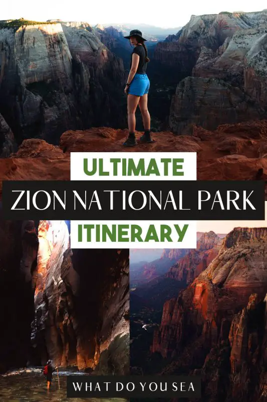 Zion national park, zion national park itinerary, zion itinerary, 2 days in zion, zion national park 2 day itinerary, 2 days in zion national park, things to do in zion, day hikes in zion, viewpoints in zion, angels landing, the narrows, mount carmel highway, emerald pools trail, pa’rus trail, riverside walk, observation point, zion national park lodge, zion human history museum